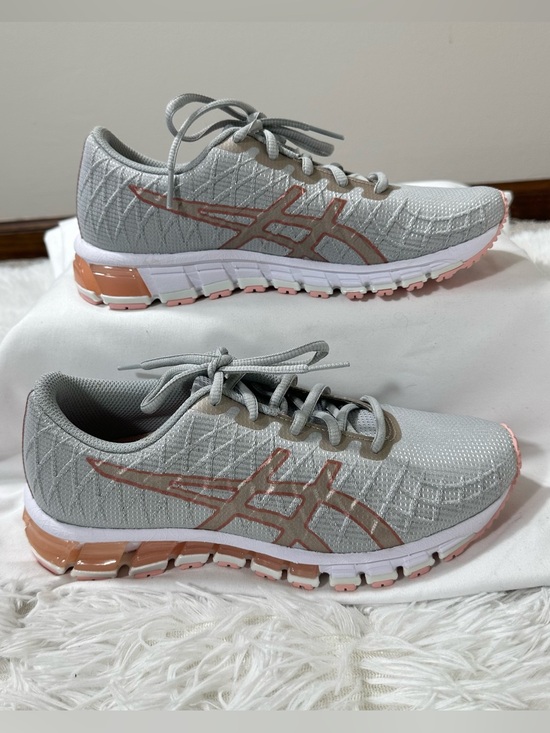 Asics Gel Quantum 180 Womens Pink Gray Running Training  Asics Gel Quantum Shoes Womens Sz 7 Gray & Pink Running Sneakers Athleisure Gym